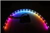 Flexible strip of 20 RGB LEDs with integrated controller chips. 5v power, SPI style interface. 50cm length.